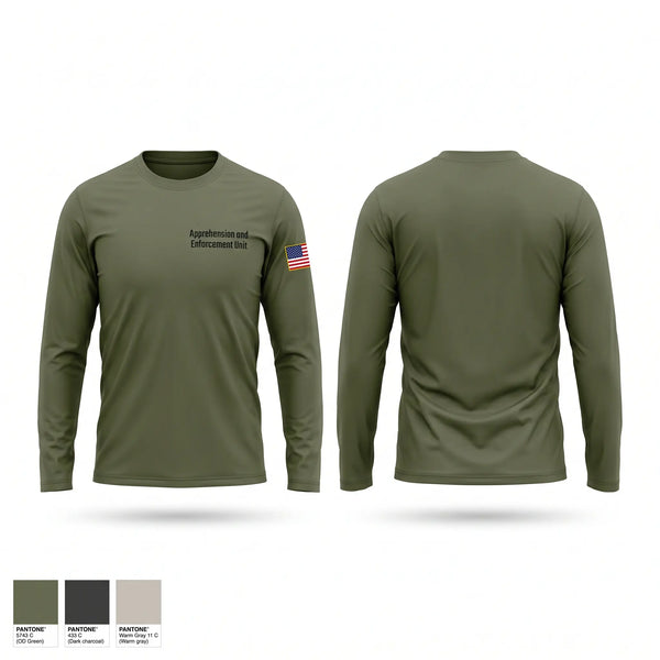 Long Sleeve Performance Shirt, Apprehension and Enforcement Unit, Police, Teamtime, Team time, sublimation, custom sports apparel, team uniforms, spirit wear, spiritwear, sports uniforms, custom shirts, team store, custom team store, fundraiser sports, apparel fundraiser