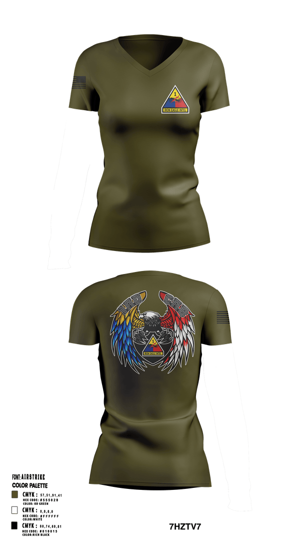 Womens Short Sleeve Vneck Shirt, 1 AD CAB, Army, Teamtime, Team time, sublimation, custom sports apparel, team uniforms, spirit wear, spiritwear, sports uniforms, custom shirts, team store, custom team store, fundraiser sports, apparel fundraiser