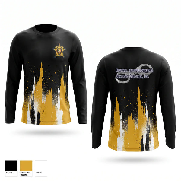 Long Sleeve Performance Shirt, Official Investigations & Security Services, Inc, , Teamtime, Team time, sublimation, custom sports apparel, team uniforms, spirit wear, spiritwear, sports uniforms, custom shirts, team store, custom team store, fundraiser sports, apparel fundraiser