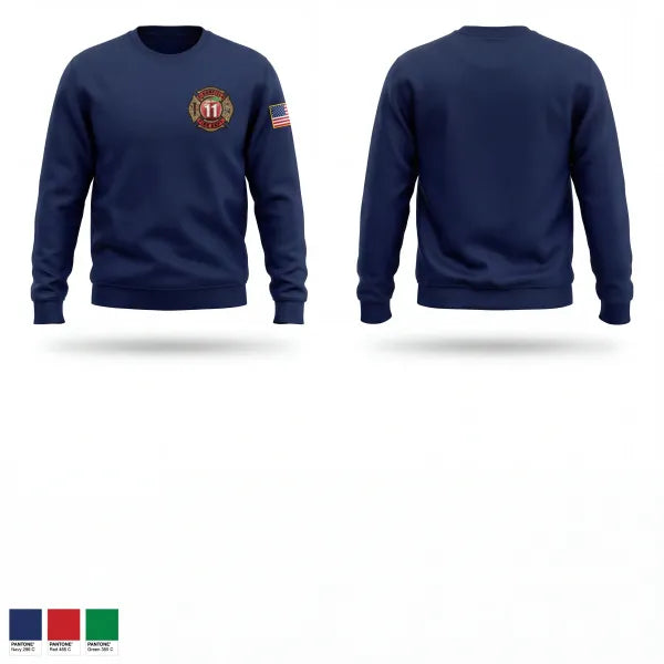 Crew Neck Sweatshirt, Bloomfield Volunteer Fire Department, Fire Department, Teamtime, Team time, sublimation, custom sports apparel, team uniforms, spirit wear, spiritwear, sports uniforms, custom shirts, team store, custom team store, fundraiser sports, apparel fundraiser
