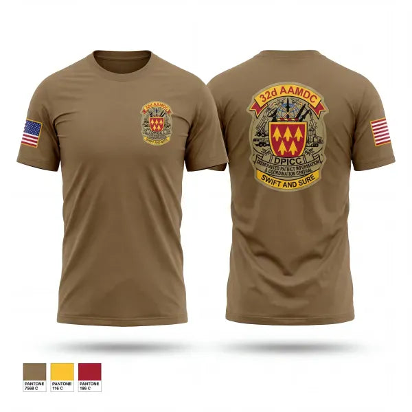 Old School Cotton Feel Shirt, 32d AAMDC DPICC, Army, Teamtime, Team time, sublimation, custom sports apparel, team uniforms, spirit wear, spiritwear, sports uniforms, custom shirts, team store, custom team store, fundraiser sports, apparel fundraiser