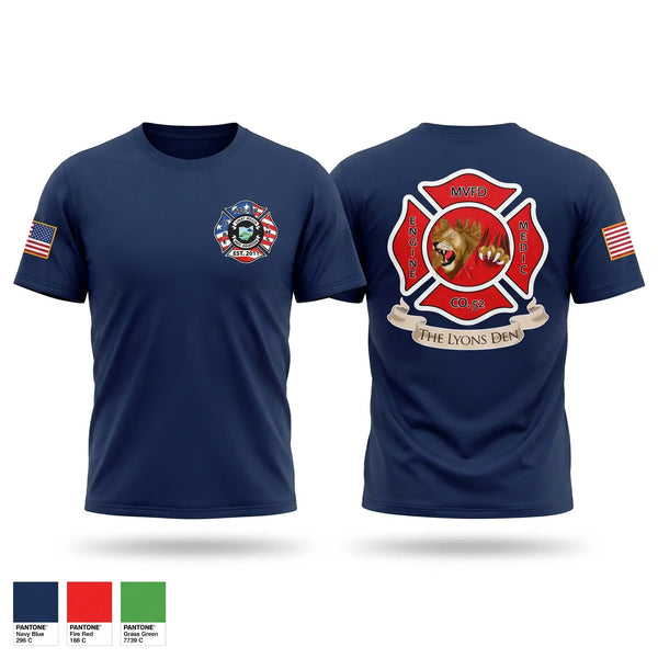 Old School Cotton Feel Shirt, Company 52, Fire Department, Teamtime, Team time, sublimation, custom sports apparel, team uniforms, spirit wear, spiritwear, sports uniforms, custom shirts, team store, custom team store, fundraiser sports, apparel fundraiser