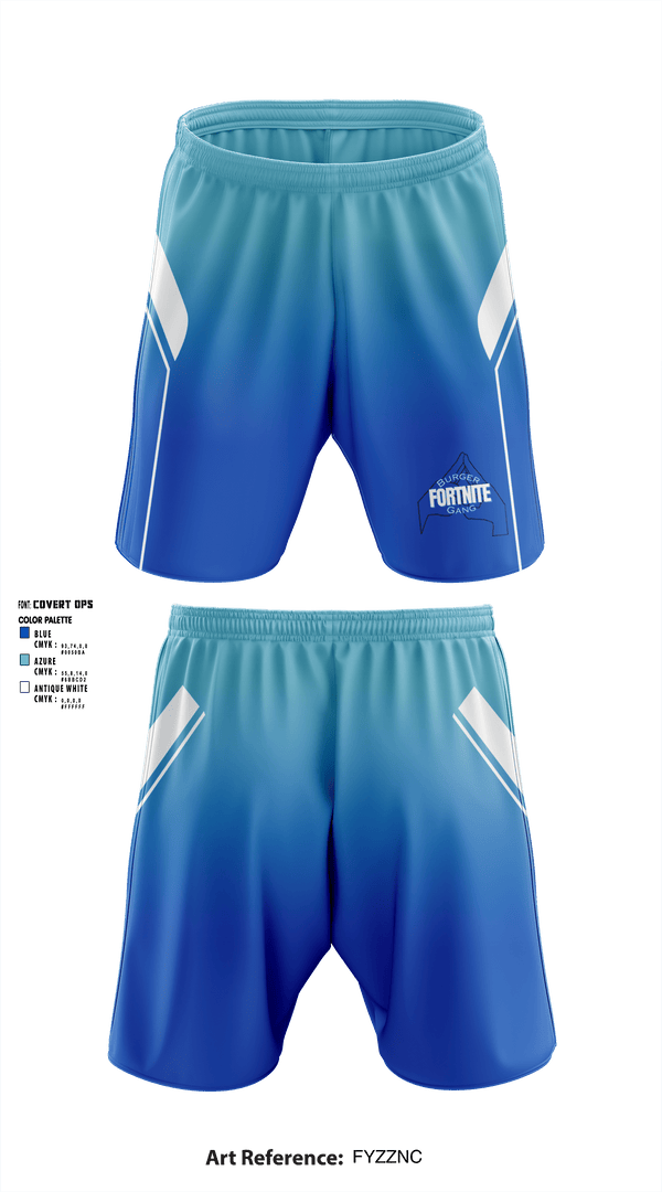 Athletic Shorts With Pockets, Fortnite Burger Gang, E-Sports, Teamtime, Team time, sublimation, custom sports apparel, team uniforms, spirit wear, spiritwear, sports uniforms, custom shirts, team store, custom team store, fundraiser sports, apparel fundraiser