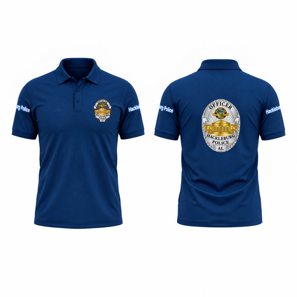Short Sleeve Performance Polo, Hackleburg Police Department, Police, Teamtime, Team time, sublimation, custom sports apparel, team uniforms, spirit wear, spiritwear, sports uniforms, custom shirts, team store, custom team store, fundraiser sports, apparel fundraiser