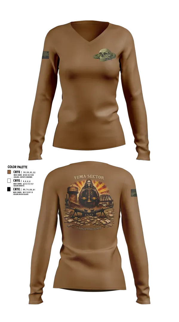 Womens Long Sleeve Vneck Shirt, Sector Intelligence Unit, Police, Teamtime, Team time, sublimation, custom sports apparel, team uniforms, spirit wear, spiritwear, sports uniforms, custom shirts, team store, custom team store, fundraiser sports, apparel fundraiser