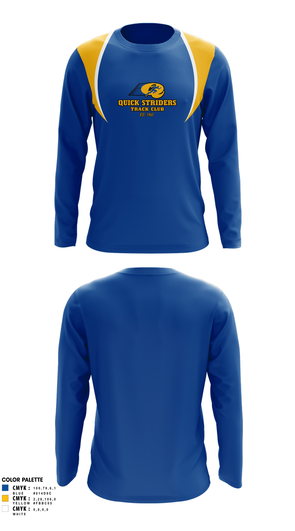 Long Sleeve Performance Shirt, Quick Striders, Track & Field, Teamtime, Team time, sublimation, custom sports apparel, team uniforms, spirit wear, spiritwear, sports uniforms, custom shirts, team store, custom team store, fundraiser sports, apparel fundraiser