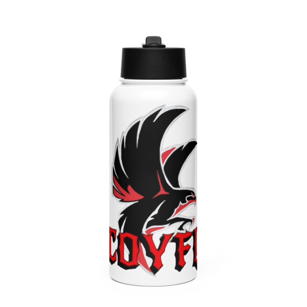 Carteret-Onslow Youth Football & Cheer League (COYFL) Falcons 65584238 Stainless Steel Water Bottle with a Straw Lid