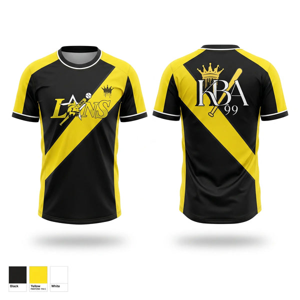 Soft Poly Tee Cotton Like Feel, KBALIONS, Baseball, Teamtime, Team time, sublimation, custom sports apparel, team uniforms, spirit wear, spiritwear, sports uniforms, custom shirts, team store, custom team store, fundraiser sports, apparel fundraiser