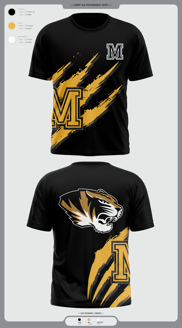 Short Sleeve Performance Shirt, Marceline Tigers, , Teamtime, Team time, sublimation, custom sports apparel, team uniforms, spirit wear, spiritwear, sports uniforms, custom shirts, team store, custom team store, fundraiser sports, apparel fundraiser