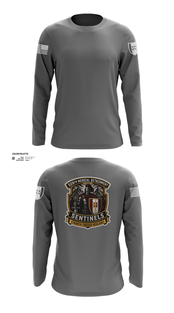 Long Sleeve Performance Shirt, 528th MED DET COSC, Army, Teamtime, Team time, sublimation, custom sports apparel, team uniforms, spirit wear, spiritwear, sports uniforms, custom shirts, team store, custom team store, fundraiser sports, apparel fundraiser
