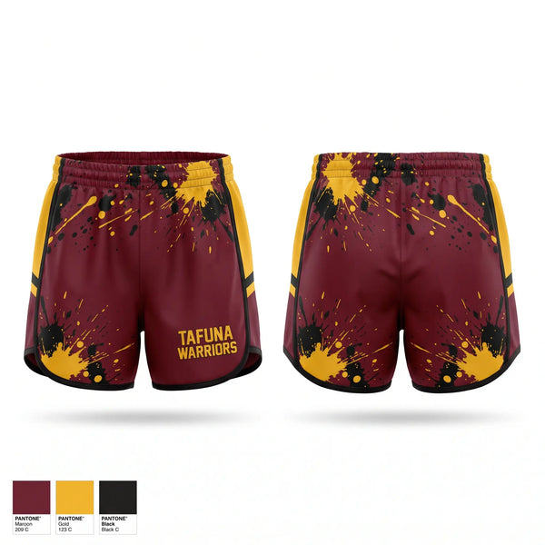 Womens Shorts, TAFUNA WARRIORS, , Teamtime, Team time, sublimation, custom sports apparel, team uniforms, spirit wear, spiritwear, sports uniforms, custom shirts, team store, custom team store, fundraiser sports, apparel fundraiser