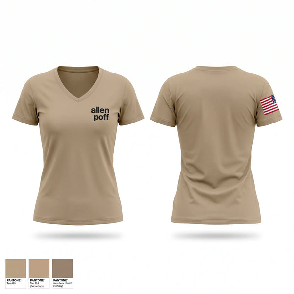 Womens Short Sleeve Vneck Shirt, allen poff, Fire Department, Teamtime, Team time, sublimation, custom sports apparel, team uniforms, spirit wear, spiritwear, sports uniforms, custom shirts, team store, custom team store, fundraiser sports, apparel fundraiser