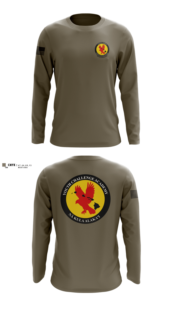 Long Sleeve Performance Shirt, Youth Challenge Academy, National Guard, Teamtime, Team time, sublimation, custom sports apparel, team uniforms, spirit wear, spiritwear, sports uniforms, custom shirts, team store, custom team store, fundraiser sports, apparel fundraiser