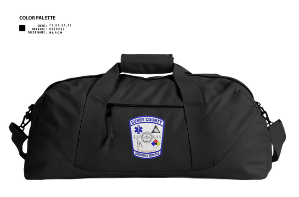 Duffle Bag, Surry County EMS, EMS/EMT, Teamtime, Team time, sublimation, custom sports apparel, team uniforms, spirit wear, spiritwear, sports uniforms, custom shirts, team store, custom team store, fundraiser sports, apparel fundraiser