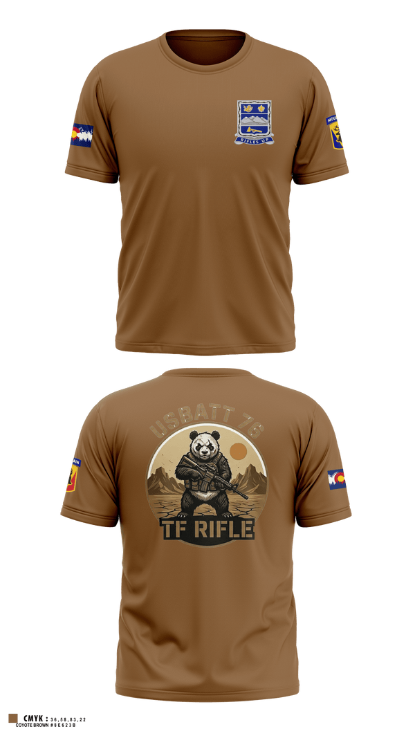 Old School Cotton Feel Shirt, 1-157th IN BN, National Guard, Teamtime, Team time, sublimation, custom sports apparel, team uniforms, spirit wear, spiritwear, sports uniforms, custom shirts, team store, custom team store, fundraiser sports, apparel fundraiser