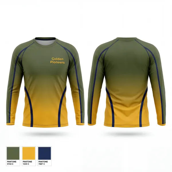 Long Sleeve Performance Shirt, Golden Pioneers, Men's Soccer, Teamtime, Team time, sublimation, custom sports apparel, team uniforms, spirit wear, spiritwear, sports uniforms, custom shirts, team store, custom team store, fundraiser sports, apparel fundraiser