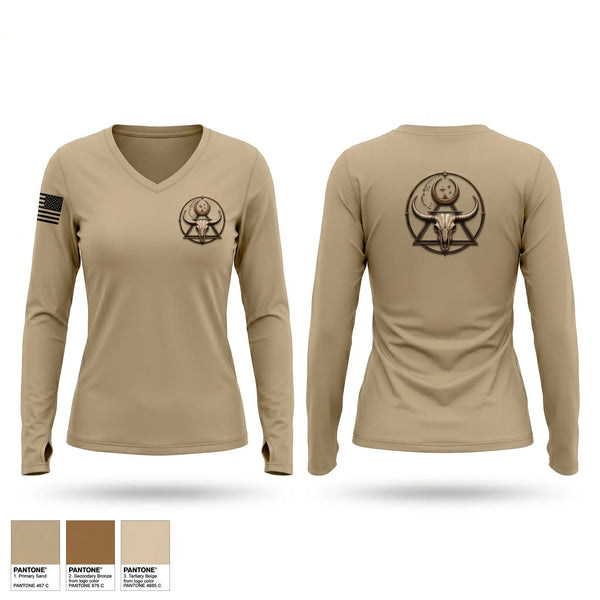 Womens Long Sleeve Vneck Shirt, Club 505, Marines, Teamtime, Team time, sublimation, custom sports apparel, team uniforms, spirit wear, spiritwear, sports uniforms, custom shirts, team store, custom team store, fundraiser sports, apparel fundraiser