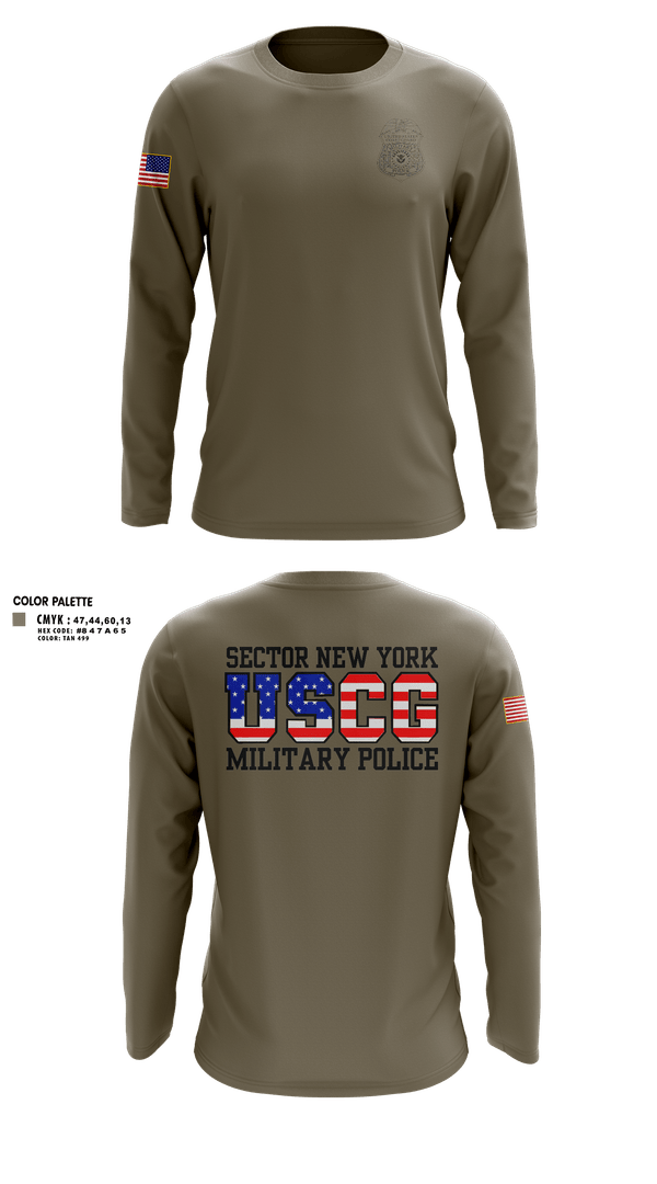 Long Sleeve Rash Guard Shirt, Sector New York Security Forces, Coast Guard, Teamtime, Team time, sublimation, custom sports apparel, team uniforms, spirit wear, spiritwear, sports uniforms, custom shirts, team store, custom team store, fundraiser sports, apparel fundraiser