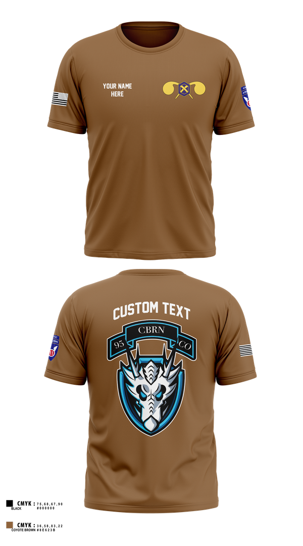 Old School Cotton Feel Shirt, 1st Platoon, 95th CBRN, Army, Teamtime, Team time, sublimation, custom sports apparel, team uniforms, spirit wear, spiritwear, sports uniforms, custom shirts, team store, custom team store, fundraiser sports, apparel fundraiser
