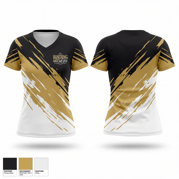 Womens Short Sleeve Vneck Shirt, Binding Arts Jiu Jitsu, , Teamtime, Team time, sublimation, custom sports apparel, team uniforms, spirit wear, spiritwear, sports uniforms, custom shirts, team store, custom team store, fundraiser sports, apparel fundraiser