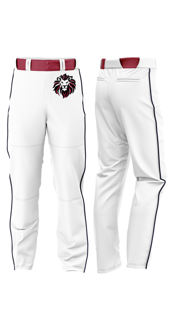 Baseball Pants, Sardis Lions, Softball, Teamtime, Team time, sublimation, custom sports apparel, team uniforms, spirit wear, spiritwear, sports uniforms, custom shirts, team store, custom team store, fundraiser sports, apparel fundraiser