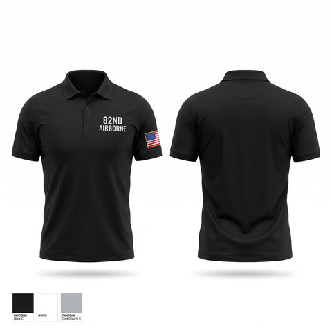 Short Sleeve Performance Polo, 82nd airborne, Army, Teamtime, Team time, sublimation, custom sports apparel, team uniforms, spirit wear, spiritwear, sports uniforms, custom shirts, team store, custom team store, fundraiser sports, apparel fundraiser