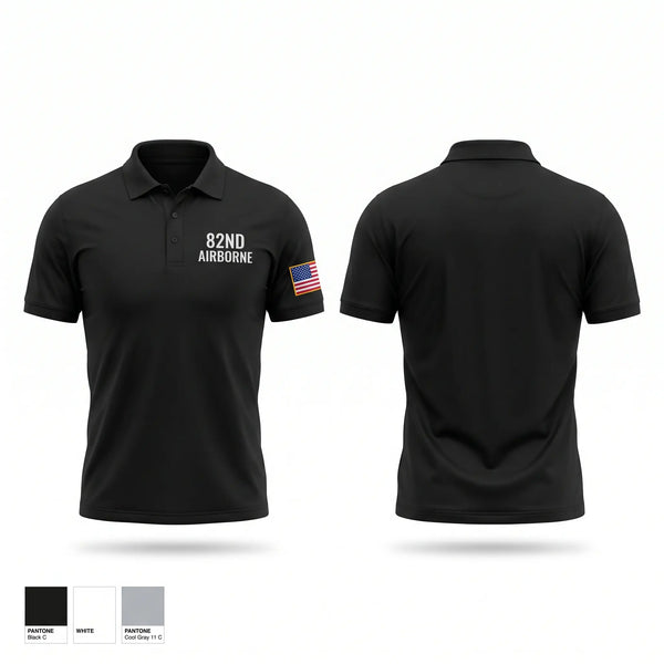 Short Sleeve Performance Polo, 82nd airborne, Army, Teamtime, Team time, sublimation, custom sports apparel, team uniforms, spirit wear, spiritwear, sports uniforms, custom shirts, team store, custom team store, fundraiser sports, apparel fundraiser
