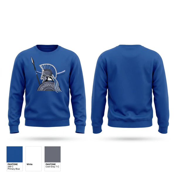 Crew Neck Sweatshirt, Southeast Spartans, Men's Soccer, Teamtime, Team time, sublimation, custom sports apparel, team uniforms, spirit wear, spiritwear, sports uniforms, custom shirts, team store, custom team store, fundraiser sports, apparel fundraiser