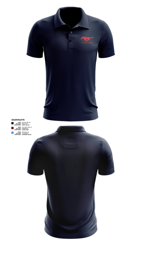 Short Sleeve Performance Polo, Tulare Western Mustangs, Tennis, Teamtime, Team time, sublimation, custom sports apparel, team uniforms, spirit wear, spiritwear, sports uniforms, custom shirts, team store, custom team store, fundraiser sports, apparel fundraiser