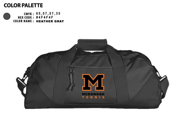 Duffle Bag, Mcdonogh Girls Tennis, Tennis, Teamtime, Team time, sublimation, custom sports apparel, team uniforms, spirit wear, spiritwear, sports uniforms, custom shirts, team store, custom team store, fundraiser sports, apparel fundraiser