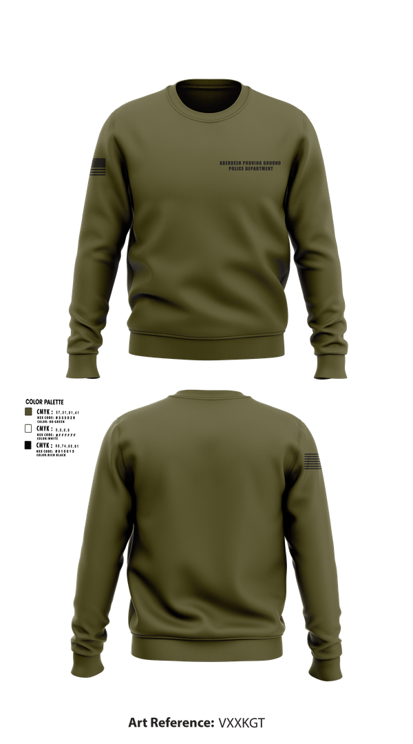 Crew Neck Sweatshirt, Aberdeen Proving Ground Police Department, Police, Teamtime, Team time, sublimation, custom sports apparel, team uniforms, spirit wear, spiritwear, sports uniforms, custom shirts, team store, custom team store, fundraiser sports, apparel fundraiser