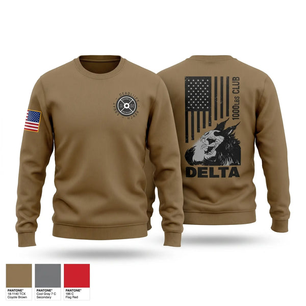 Crew Neck Sweatshirt, Delta 5-7 ADA, Army, Teamtime, Team time, sublimation, custom sports apparel, team uniforms, spirit wear, spiritwear, sports uniforms, custom shirts, team store, custom team store, fundraiser sports, apparel fundraiser