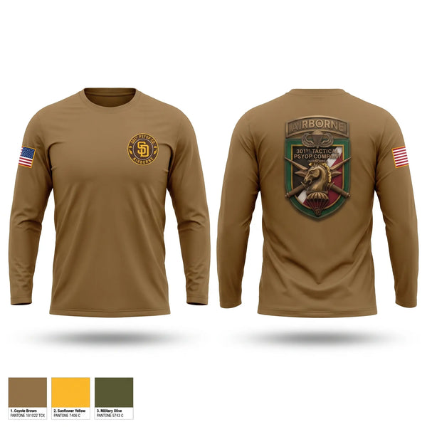 Long Sleeve Performance Shirt, 301st Tactical Psychological Operations Company (Airborne), Golf, Teamtime, Team time, sublimation, custom sports apparel, team uniforms, spirit wear, spiritwear, sports uniforms, custom shirts, team store, custom team store, fundraiser sports, apparel fundraiser