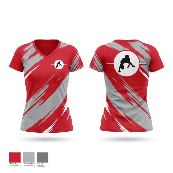 Womens Short Sleeve Vneck Shirt, Roehlig Wrestling, Wrestling, Teamtime, Team time, sublimation, custom sports apparel, team uniforms, spirit wear, spiritwear, sports uniforms, custom shirts, team store, custom team store, fundraiser sports, apparel fundraiser