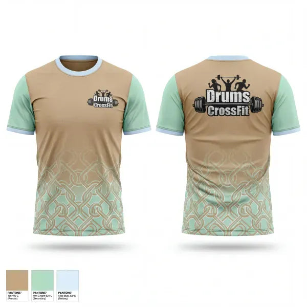 Old School Cotton Feel Shirt, CrossFit Drums, Spirit Store, Teamtime, Team time, sublimation, custom sports apparel, team uniforms, spirit wear, spiritwear, sports uniforms, custom shirts, team store, custom team store, fundraiser sports, apparel fundraiser