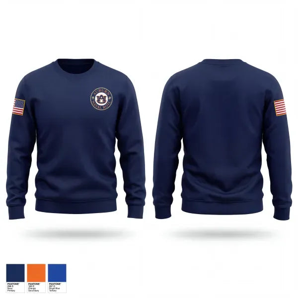 Crew Neck Sweatshirt, Auburn NROTC, Navy, Teamtime, Team time, sublimation, custom sports apparel, team uniforms, spirit wear, spiritwear, sports uniforms, custom shirts, team store, custom team store, fundraiser sports, apparel fundraiser