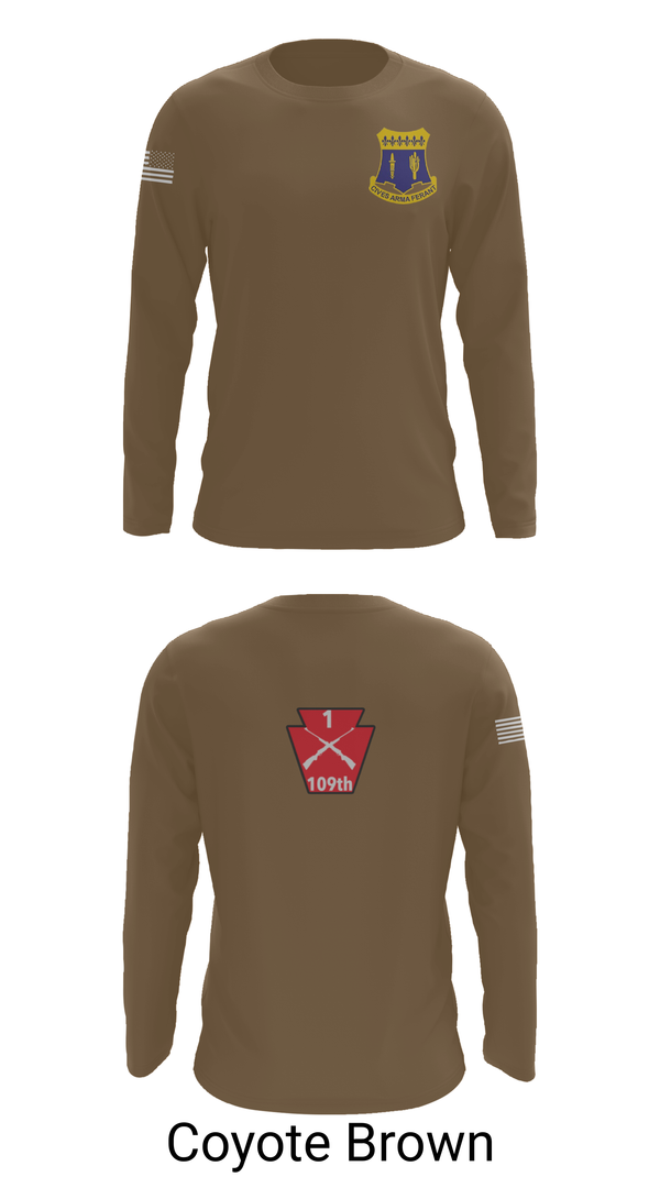Long Sleeve Performance Shirt, A co 1/109, National Guard, Teamtime, Team time, sublimation, custom sports apparel, team uniforms, spirit wear, spiritwear, sports uniforms, custom shirts, team store, custom team store, fundraiser sports, apparel fundraiser