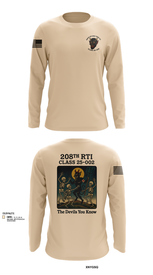 Long Sleeve Performance Shirt, 208th RTI MED TRNG CO Class 25-002, , Teamtime, Team time, sublimation, custom sports apparel, team uniforms, spirit wear, spiritwear, sports uniforms, custom shirts, team store, custom team store, fundraiser sports, apparel fundraiser