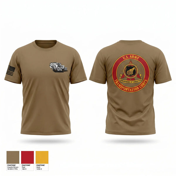 Old School Cotton Feel Shirt, 851st Transportation Company, Army, Teamtime, Team time, sublimation, custom sports apparel, team uniforms, spirit wear, spiritwear, sports uniforms, custom shirts, team store, custom team store, fundraiser sports, apparel fundraiser