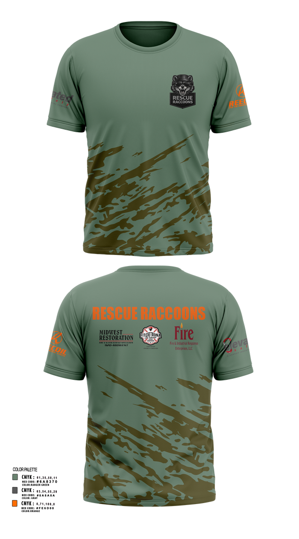 Short Sleeve Performance Shirt, Rescue Raccoons, Fire Department, Teamtime, Team time, sublimation, custom sports apparel, team uniforms, spirit wear, spiritwear, sports uniforms, custom shirts, team store, custom team store, fundraiser sports, apparel fundraiser
