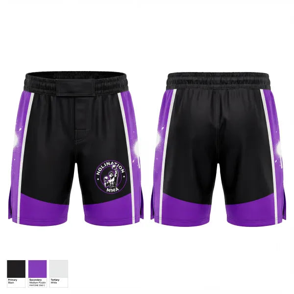 Fight Shorts, NOLINATION MMA, , Teamtime, Team time, sublimation, custom sports apparel, team uniforms, spirit wear, spiritwear, sports uniforms, custom shirts, team store, custom team store, fundraiser sports, apparel fundraiser