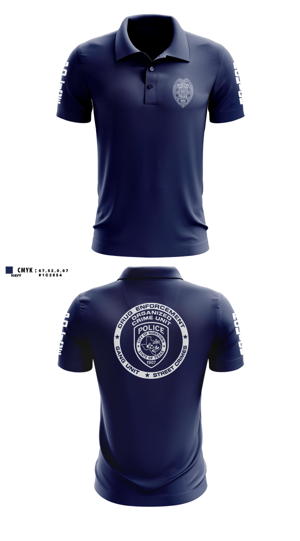 Short Sleeve Performance Polo, Robstown Police Department Organized Crime Unit, Police, Teamtime, Team time, sublimation, custom sports apparel, team uniforms, spirit wear, spiritwear, sports uniforms, custom shirts, team store, custom team store, fundraiser sports, apparel fundraiser