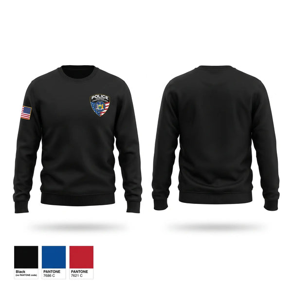 Crew Neck Sweatshirt, Onondaga Community College Campus Police, Police, Teamtime, Team time, sublimation, custom sports apparel, team uniforms, spirit wear, spiritwear, sports uniforms, custom shirts, team store, custom team store, fundraiser sports, apparel fundraiser