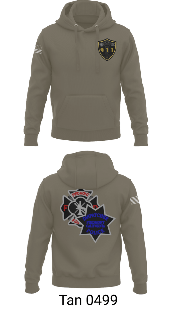 Hoodie, Piedmont Dispatchers, Fire Department, Teamtime, Team time, sublimation, custom sports apparel, team uniforms, spirit wear, spiritwear, sports uniforms, custom shirts, team store, custom team store, fundraiser sports, apparel fundraiser