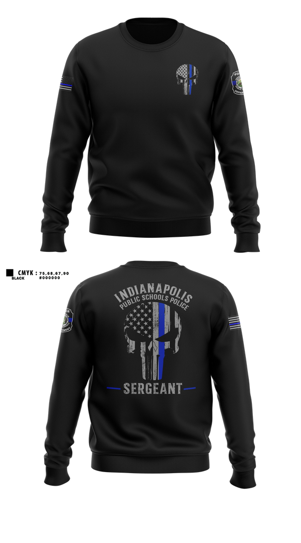 Crew Neck Sweatshirt, IPSPD, Police, Teamtime, Team time, sublimation, custom sports apparel, team uniforms, spirit wear, spiritwear, sports uniforms, custom shirts, team store, custom team store, fundraiser sports, apparel fundraiser