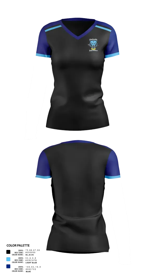 Womens Short Sleeve Vneck Shirt, Clarksville Lady Panters, Softball, Teamtime, Team time, sublimation, custom sports apparel, team uniforms, spirit wear, spiritwear, sports uniforms, custom shirts, team store, custom team store, fundraiser sports, apparel fundraiser