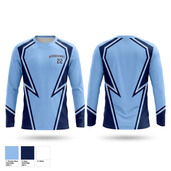 Long Sleeve Performance Shirt, Logan Martin Riverhawks, Baseball, Teamtime, Team time, sublimation, custom sports apparel, team uniforms, spirit wear, spiritwear, sports uniforms, custom shirts, team store, custom team store, fundraiser sports, apparel fundraiser