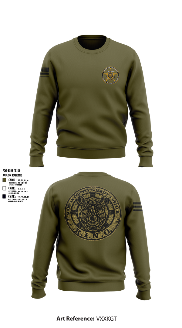 Crew Neck Sweatshirt, R.I.N.O., Police, Teamtime, Team time, sublimation, custom sports apparel, team uniforms, spirit wear, spiritwear, sports uniforms, custom shirts, team store, custom team store, fundraiser sports, apparel fundraiser
