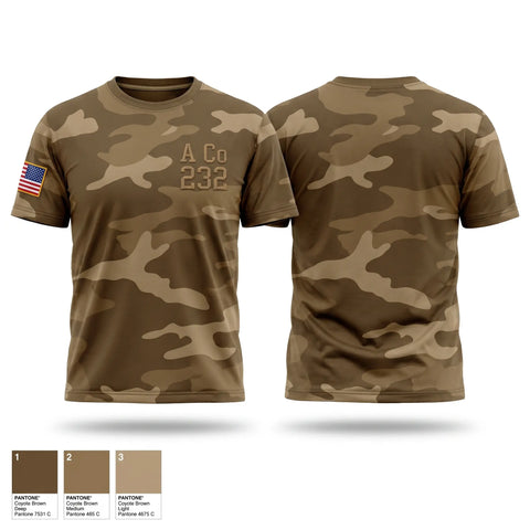 Old School Cotton Feel Shirt, A. Co 232, Army, Teamtime, Team time, sublimation, custom sports apparel, team uniforms, spirit wear, spiritwear, sports uniforms, custom shirts, team store, custom team store, fundraiser sports, apparel fundraiser
