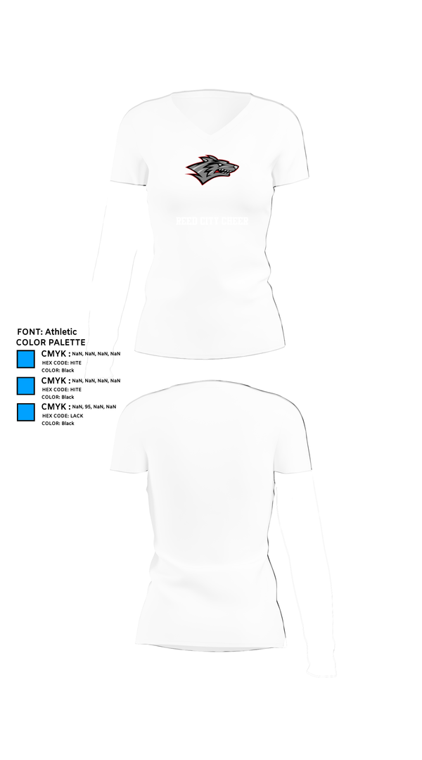Womens Short Sleeve Vneck Shirt, Reed City Cheer, Cheer, Teamtime, Team time, sublimation, custom sports apparel, team uniforms, spirit wear, spiritwear, sports uniforms, custom shirts, team store, custom team store, fundraiser sports, apparel fundraiser